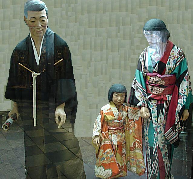 Японская семья. Музей этнографии Санкт-Петербург.   Фото Лимарева В.Н.