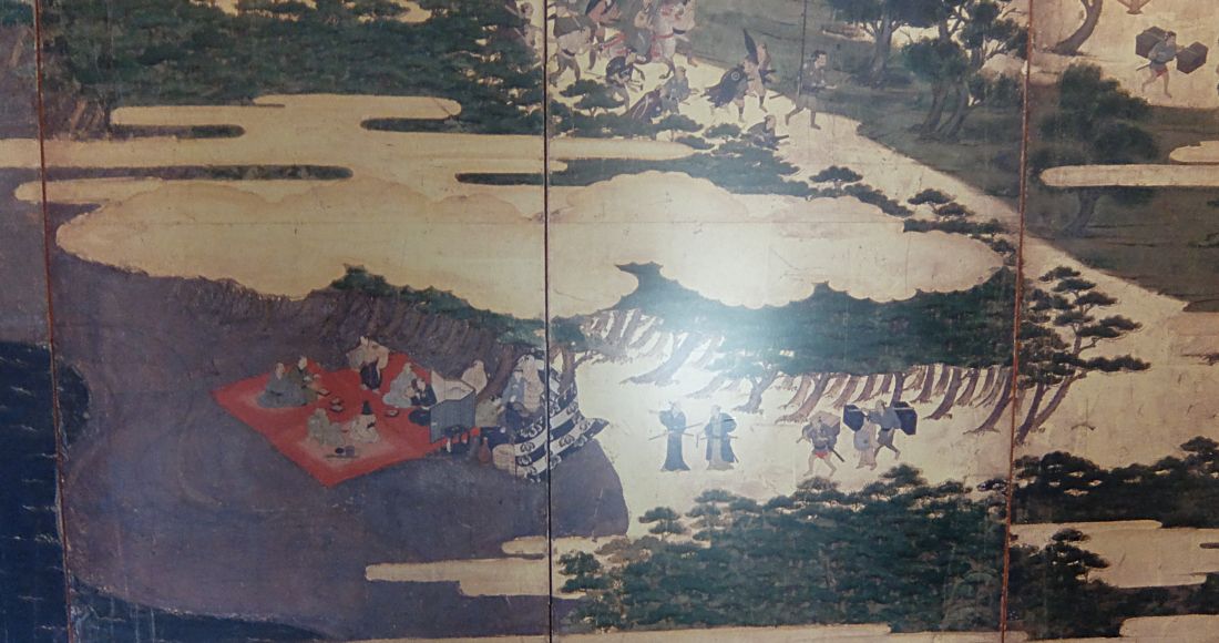Отдых феодала на берегу моря. Историч. музей в Осака.  Япония. Фото Лимарева В.Н.